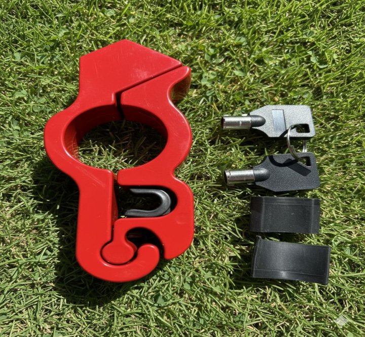 Motorcycle Anti-Theft Handle Lock | Universal Heavy-Duty Brake & Throttle Lever Grip Lock for Bikes and Scooters