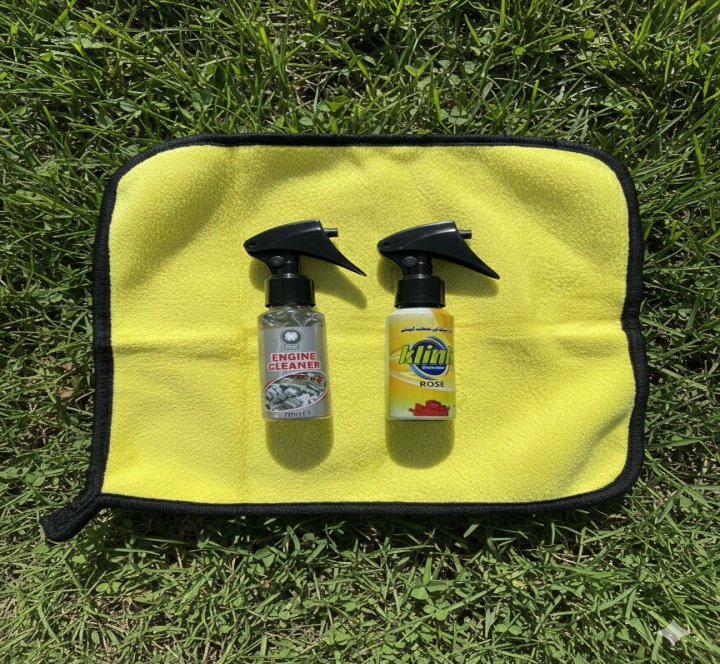 Professional Bike Shining Kit - Industrial Strength Engine Degreaser & Klink Rose Polish with Scratch-Free Carbon Fiber Towel for Showroom Finish