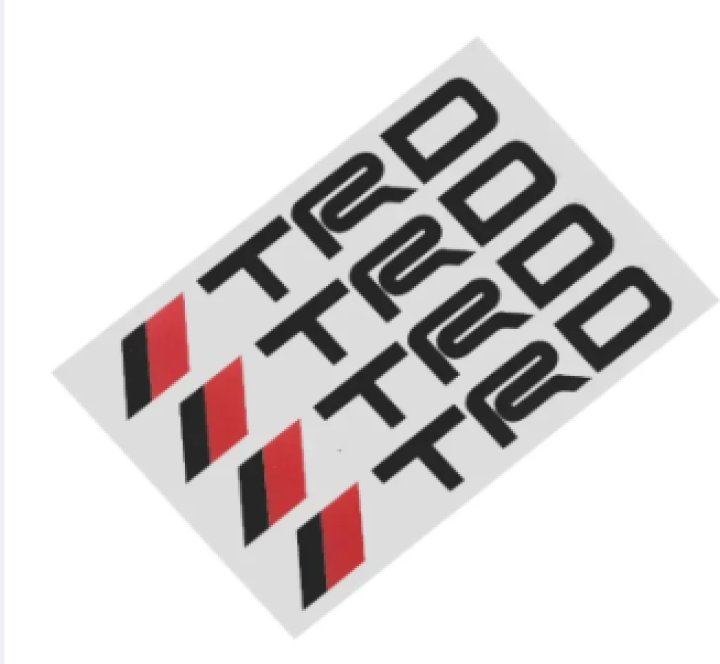 4 Pcs (Black) TRD Car Door Handle Stickers Decals Waterproof. Auto Styling Vinyl Sticker Decoration | sticker for car