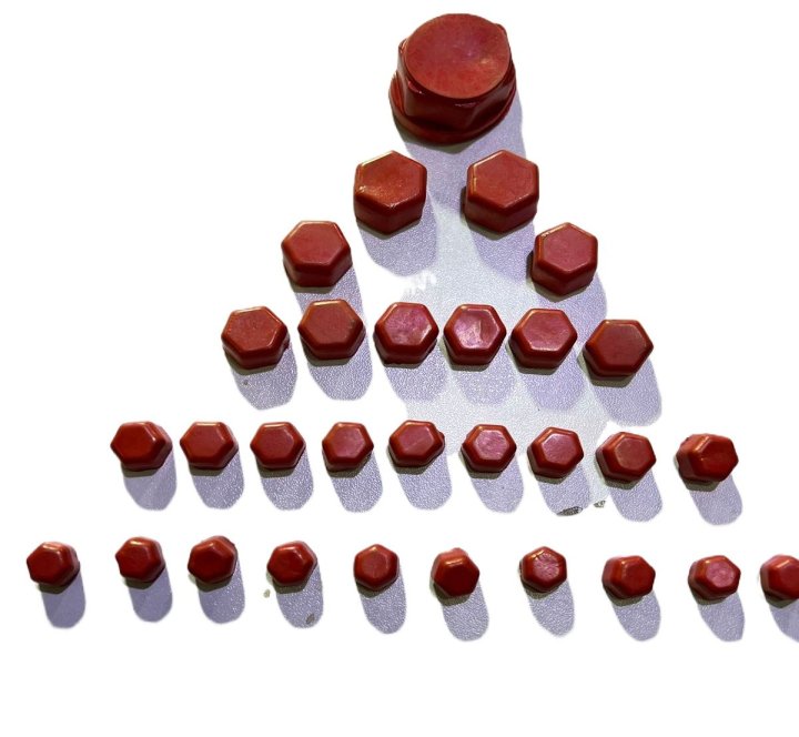 Motor bike Rubber Nut covers (30 pcs) Rubber Nut Caps fancy Motorbike Universal Fit Blue and red