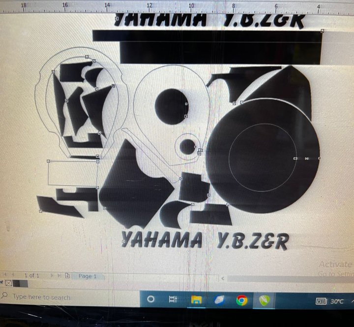 Yamaha Engine PVC Sticker yamaha ybz and ybr