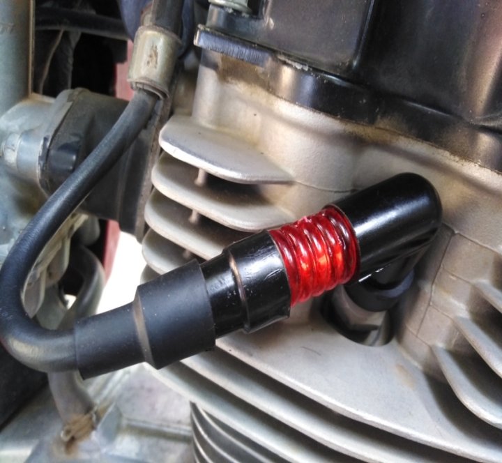 Red Light Spark Plug Cap for Motorcycle