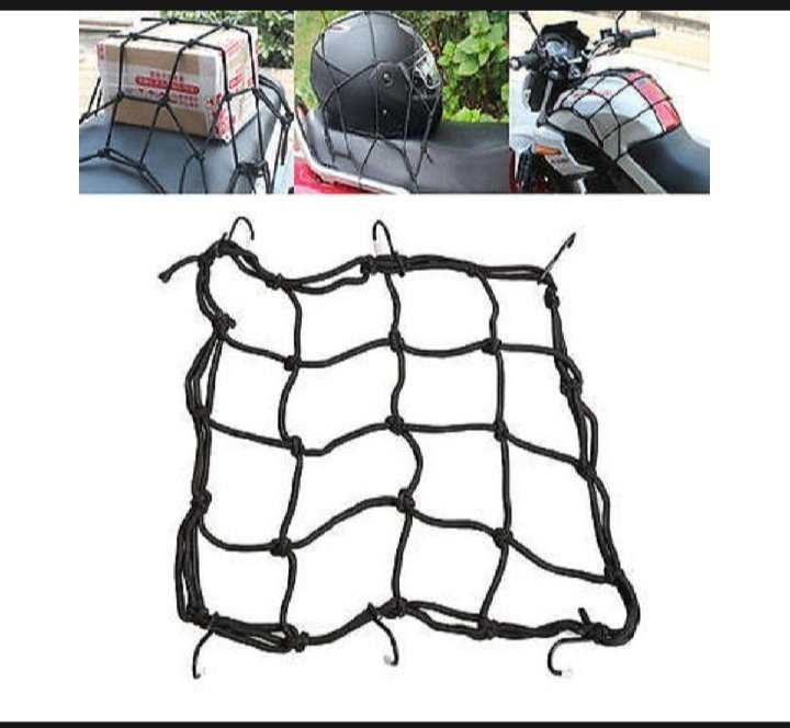 Motorcycle Helmet Holding Net Bungee Cargo Net Bike Cargo Net 6 Hooks Hold