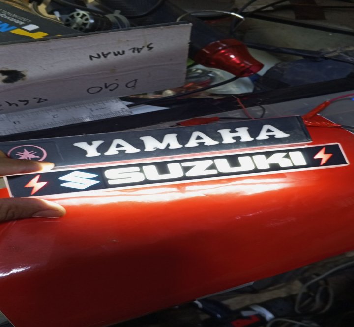 HONDA, SUZUK,SUPER POER,SUPER STAR,UNIQUE led front monogram number plate fitting for all HONDA 70/100/125/150CC BIKES nut bolts fitting UNIVERSAL