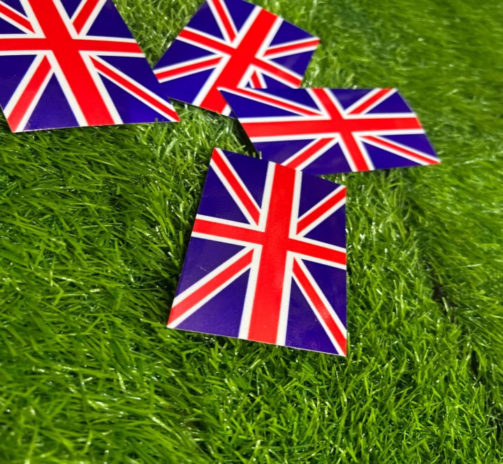 Union Jack Flag Sticker Set | Premium Waterproof UK Vinyl Decals for Car, Bike, Laptop & Helmet