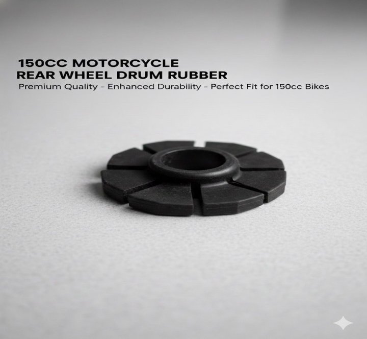 150cc Motorcycle Rear Wheel Drum Rubber ? Heavy Duty, Premium Quality, Perfect Fit