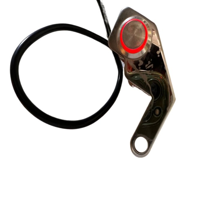 Universal Stainless Steel LED Push Button Switch | Heavy-Duty On/Off Toggle with Red Halo Light for Motorcycle & Car Accessories (12V)