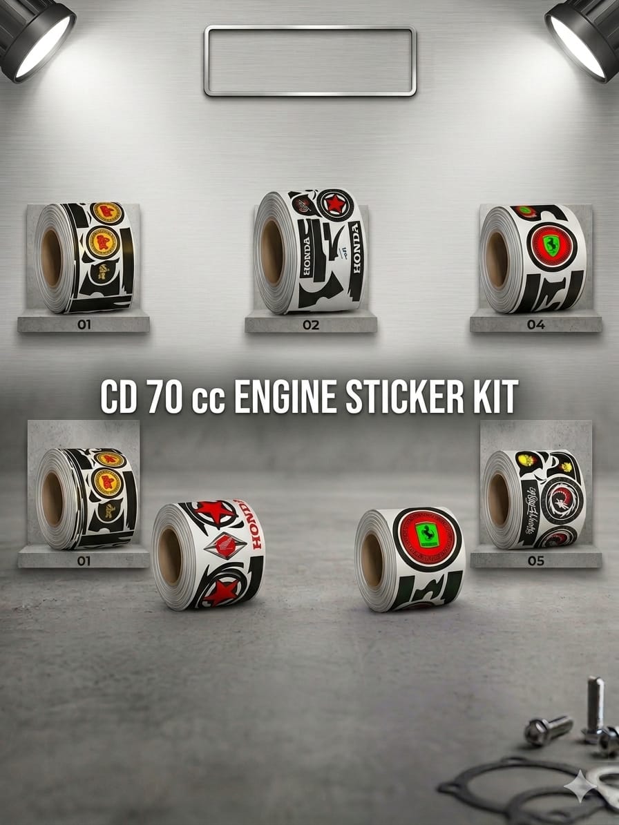Premium CD 70cc Engine Sticker Kit: VIP Professional Edition – Universal High-Heat Resistant Decals – Ultimate Performance Series – Multi-Style Luxury Protection Shield.
