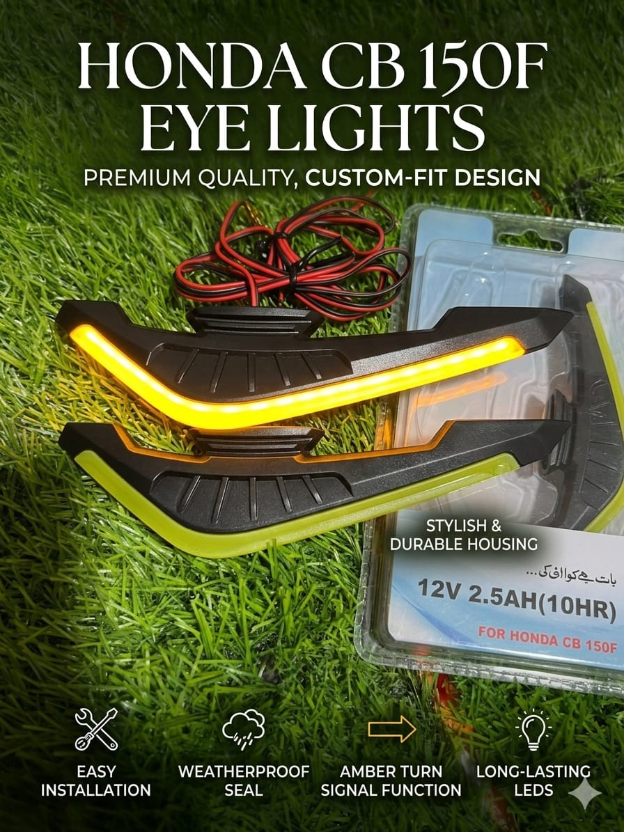 Honda CB 150F Eye Lights - Premium LED Daytime Running Lights (DRL) & Amber Turn Signal Function - Custom Fit Front Visor Stylish Modification Lights (Pack of 2)