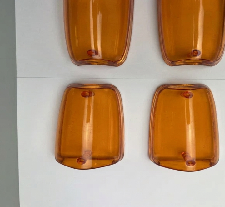 Premium Amber Indicator Lenses for 70cc Motorcycles (New Model) - Pack of 4 - High-Quality Orange Covers