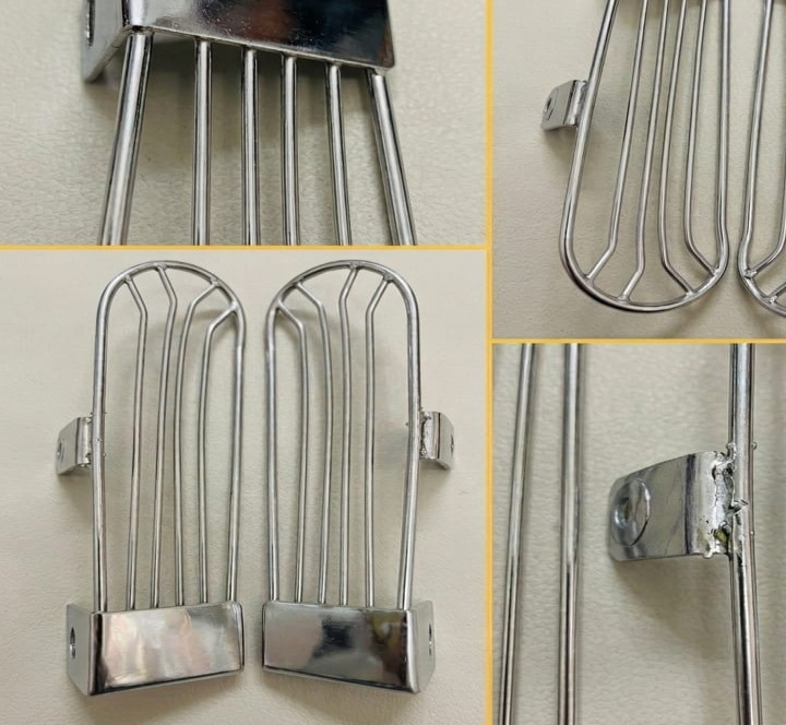 Honda CG 125 VIP Chrome Ladies Footrest - Heavy Duty Metal Jali Paidan