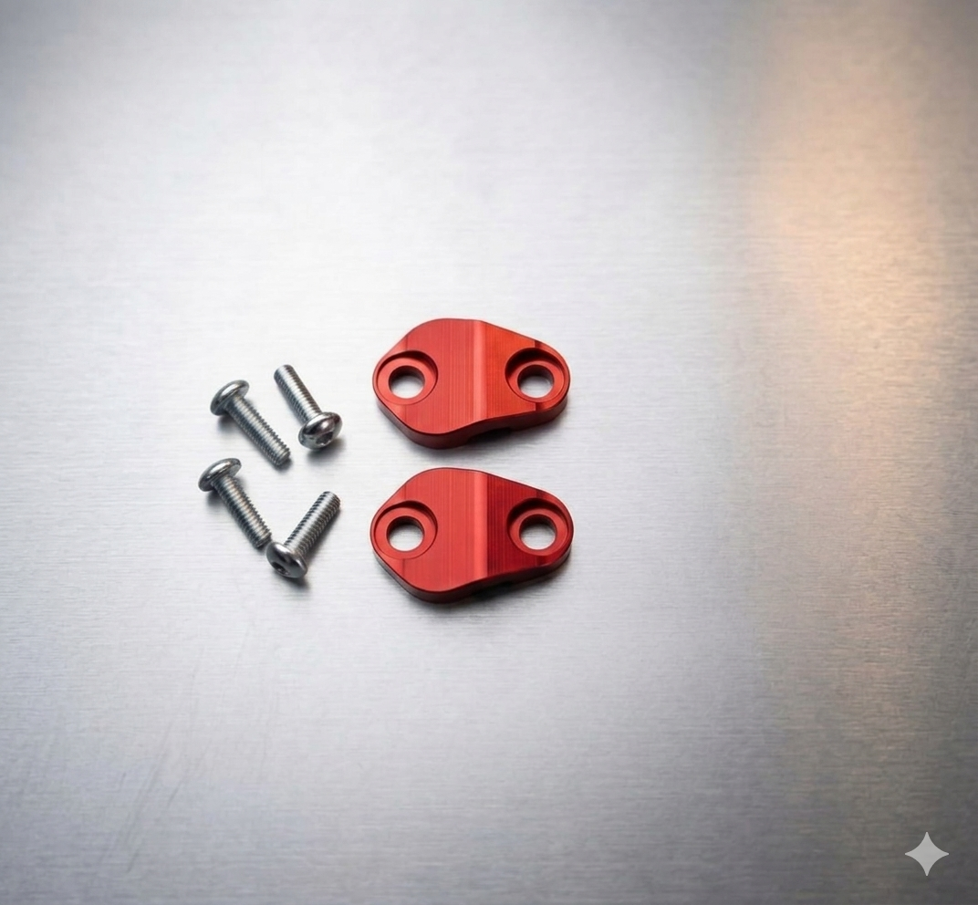 Universal CNC Red Handle Clips for Honda CD70 & CG125 (Pair with Bolts)
