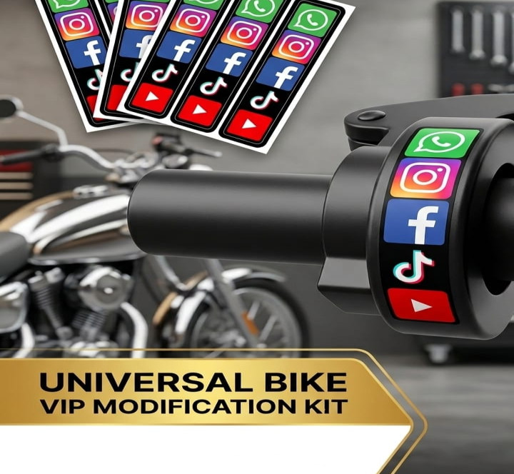 Universal Social Media Handlebar Sticker and Grip Set CD 70 CG 125 Compatible #BikeModification #CD70Modification #CG125Modified #VIPModificationKit #BikeStickers #MakkahAutos
