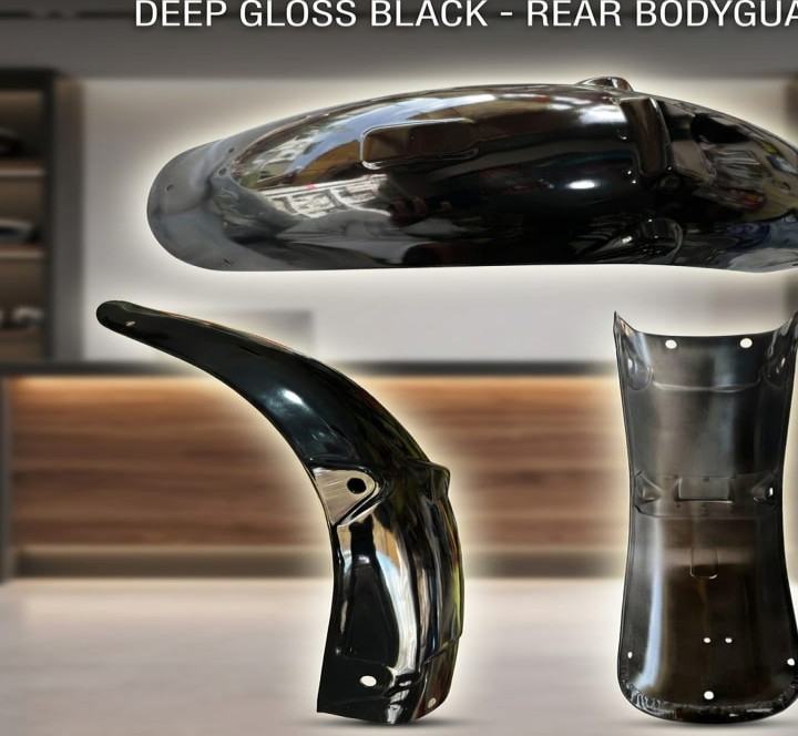 Suzuki GS 150cc Rear Motorcycle Mudguard Deep Gloss Black Bodyguard #GS150Mudguard #MakkahAutos #BikePartsNearMe #BikeModificationParts #NearMeBikeShop