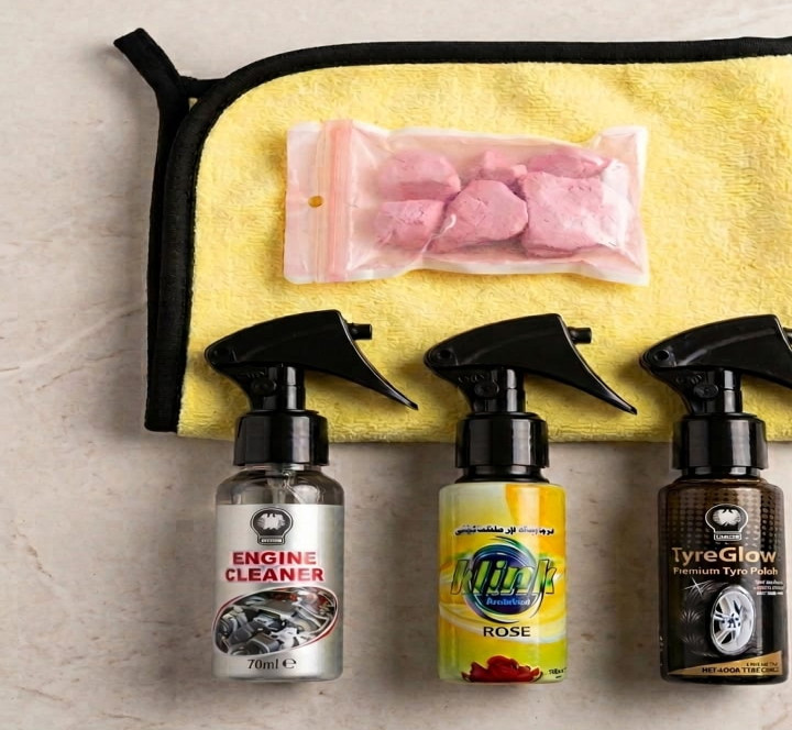 5-in-1 Complete Motorcycle Care Kit Combo Pack #MotorcycleCareKit #BikeCleaningKit #EngineCleaner #TyreGlowPolish